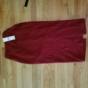 Burgundy sweater skirt